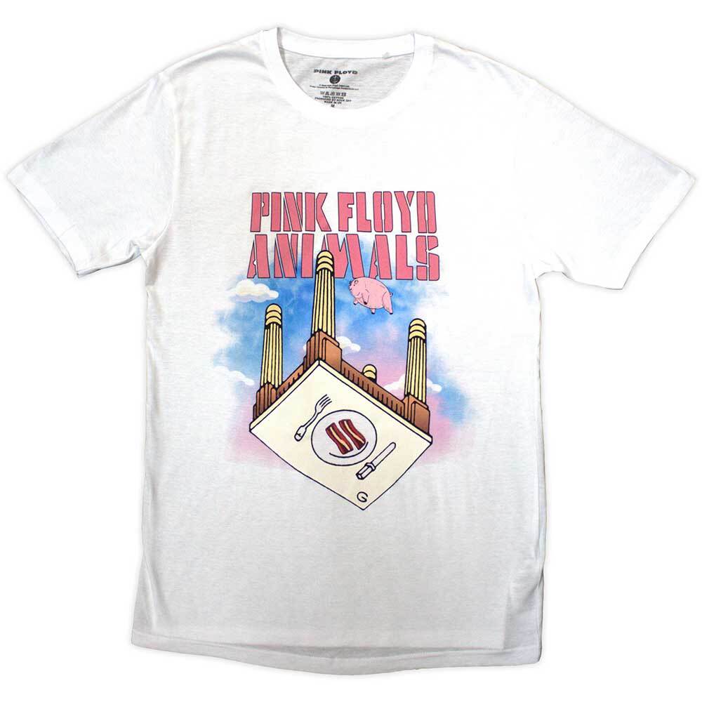 

Pink Floyd Animals Bacon Table T-Shirt White New L