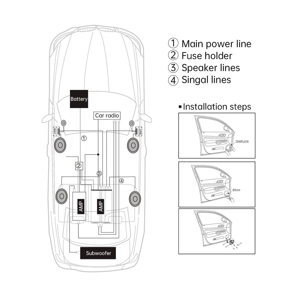 4pcs 800W High Efficiency 25mm Mini Dome Tweeter Speakers for Car Audio System with Spare Casing Black High Frequency
