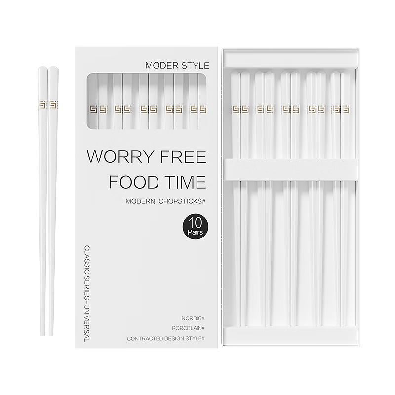 Temeiju 10-Pair Ceramic Chopsticks Set