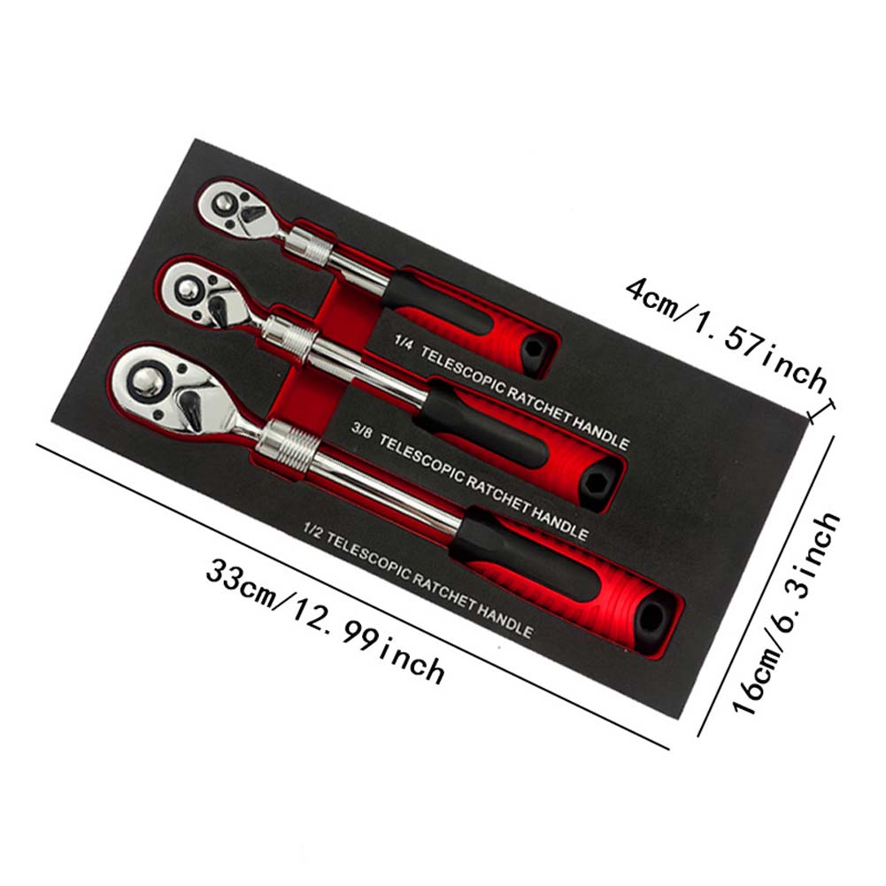 Retractable Ratchet Wrench 72-tooth Telescopic Quick Release 1/4 3/8 1/2in Drive High-selling Power Tool Accessories