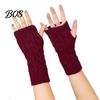 Elegant Winter Arm Warmers Women Ribbed Wrist Warmers, Stretchy Cable Knitted Fingerless Gloves, Stylish Fall Layering Sleeves Soft Warm Mitten, Half