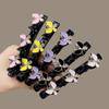 Sparkling Crystal Stone Braided Hair Clips Double Bangs Braided Barrettes Hairpins Women Girls Headwear Hair Styling Accessories