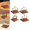 Aluminum Alloy Wood Tabletop Napkin Rack Paper Holder Organizer for Restaurant Buffet Cafe Wedding Table