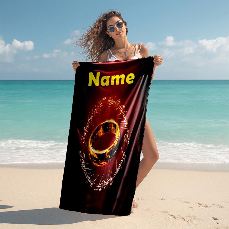 Personalized Customized Proof Beach Towel with The Fellowship of the Ring Pattern - Soft, Absorbent,quick-drying,perfect Swimming,camping&bathing