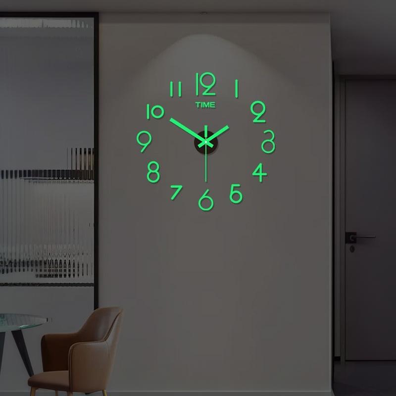 2026 Modern Design Large Wall Clock 3D Diy Quartz Acrylic Mirror Stickers Living Room Home Decor