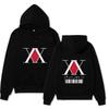 Hunter X Hunter Unisex Anime Pattern Hooded Sweatshirt Thick Fleece Lined Warm Hoodie Fall Winter Casual Loose Pocket Pullover Top
