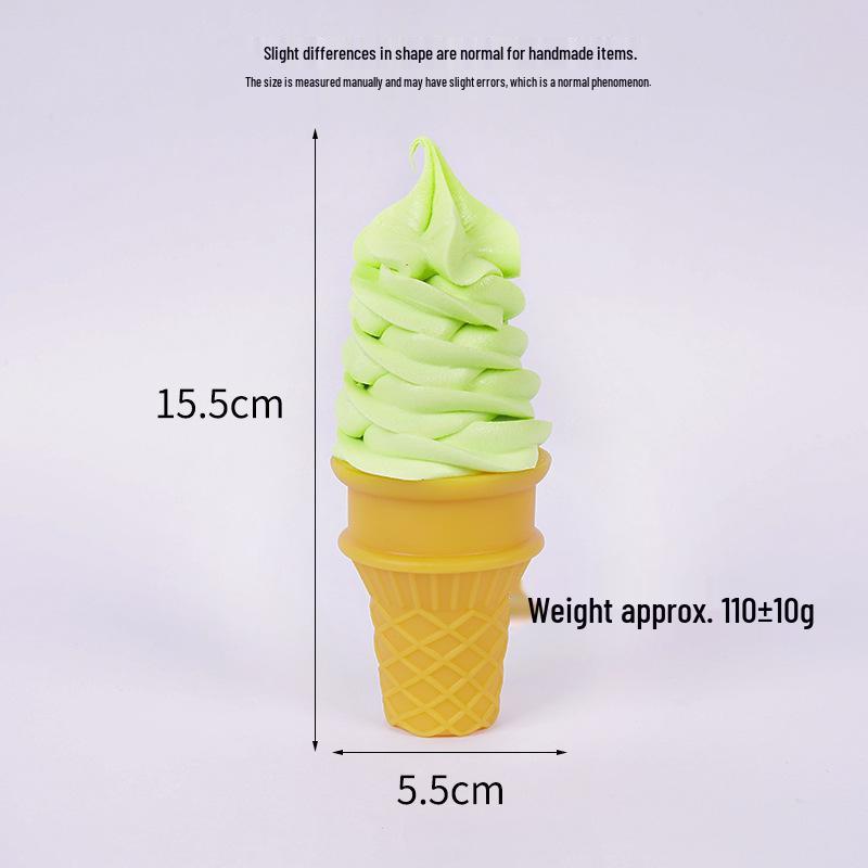 Simulation Ice Cream Cone Prop: Crispy Sweet Cone Model for Night Market Stall or Dessert Decor