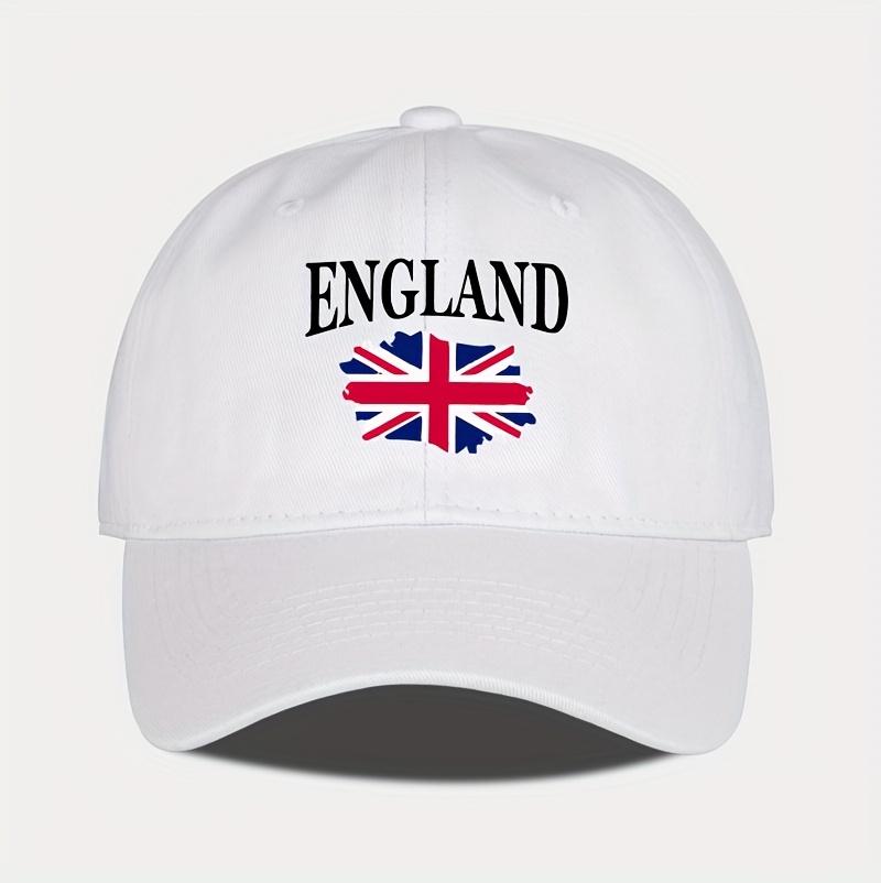 England Kappe Leicht Einstellbar Baseballkappe ENGLAND Aufdruck mit Union Jack Design Weiches Oberteil für Outdoor Schirmmütze