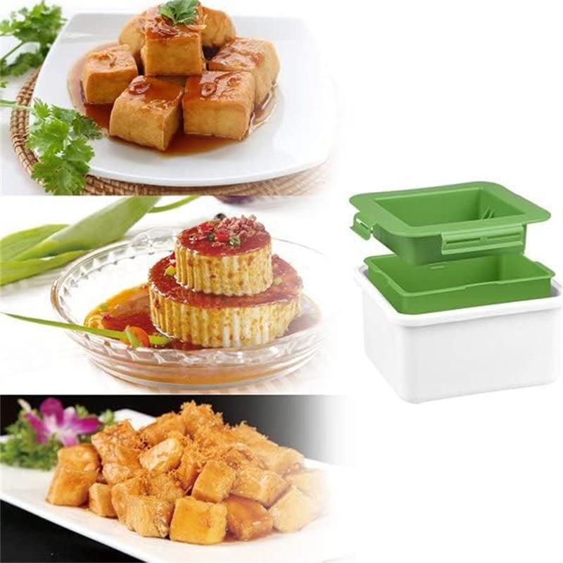 Set di Strumenti da Cucina Fai da Te Stampo Pressa per Tofu in Plastica Stampo Fatto in Casa per Tofu Stampo per Fare il Tofu da Latticini di Soia con Garza per Formaggio