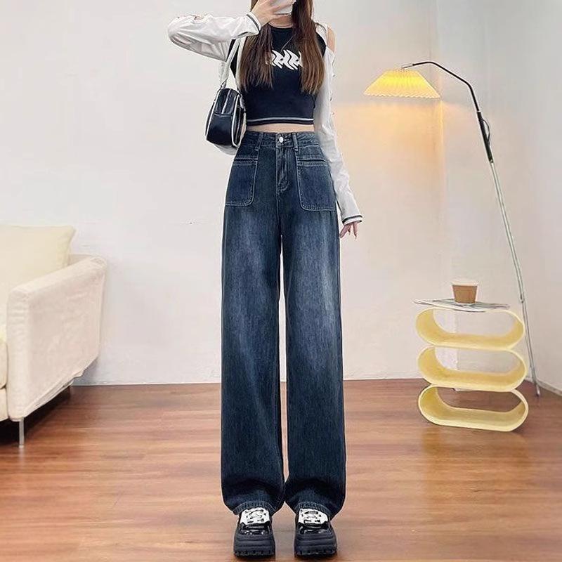 Women's High-Waisted Retro Straight-Leg Jeans for Tall Girls - Autumn 2026 Collection