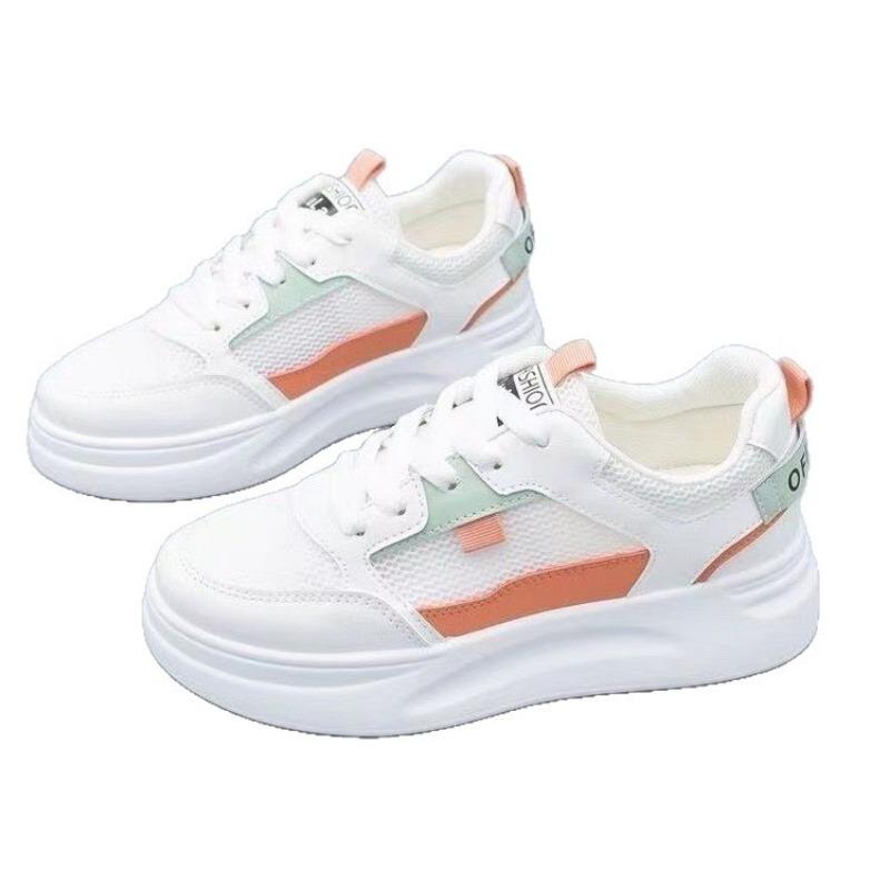 Comfortabele kleine witte schoenen dames mesh ademend lente en herfst nieuwe student veelzijdig enkele schoenen casual sport net schoenen