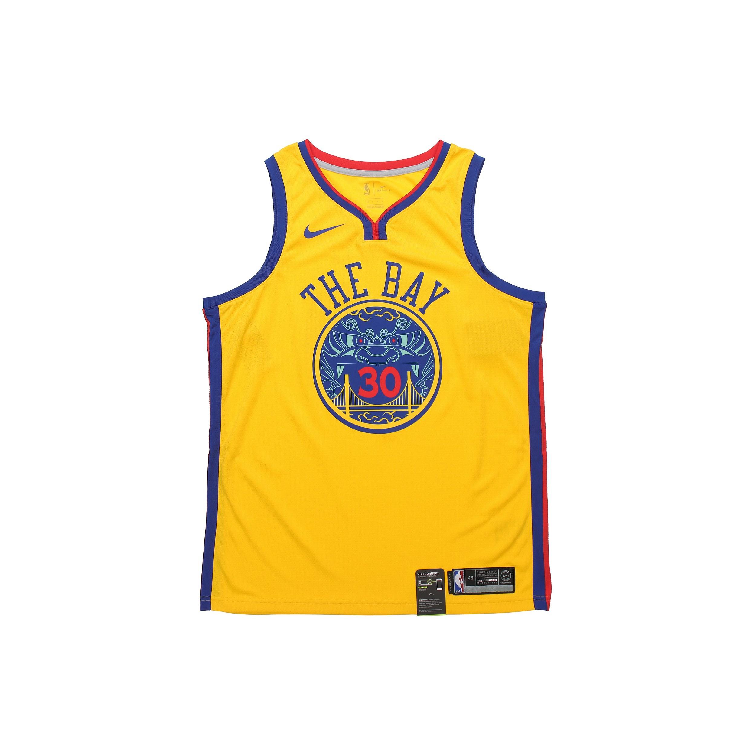 Nike NBA 30 golden state warriors stephen curry Jersey Yellow Men s 912101-728 S