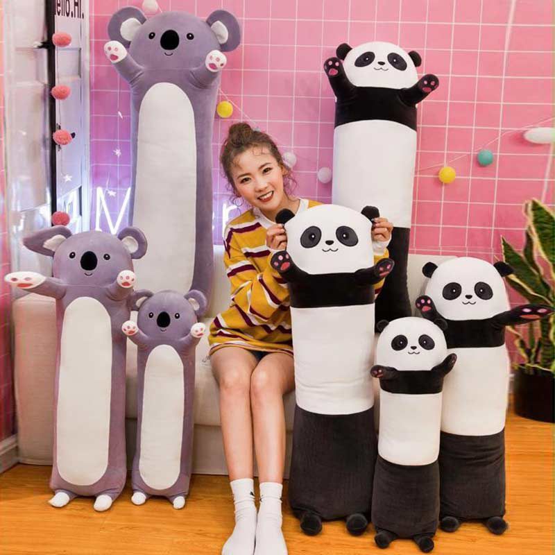 Plush Long Pillow Panda Koala Toy Birthday Christmas Home Decor Gift Cushion