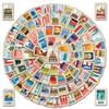 100 de Autocolante cu Repere ale Orașelor Lumii - Set de Călătorie cu Clădiri Iconice