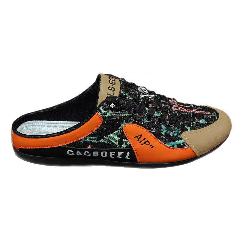 New men's shoes one-pedal lazy shoes fashion trend colorful men's casual shoes