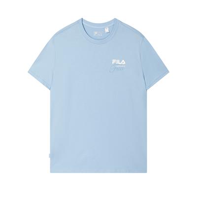 Original Cool Silk Soft Dry Comfortable Short Sleeve T-Shirt Men Tops Cashmere-Blue F11M529108F-LB