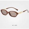 European and American style women's smell coffee color new oval small frame square round face women's sunglasses high-end sunglasses