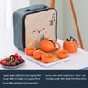 Portable Ceramic Tea Set with Tray - Custom Engraved Anniversary Gift