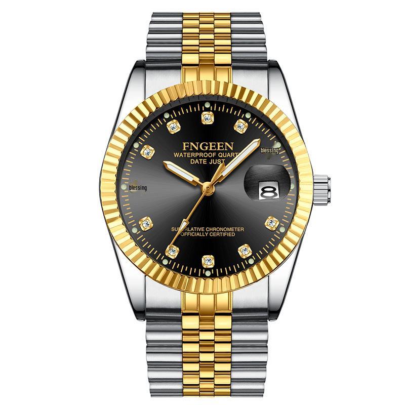 Tycoon Gold Waterproof Couple Watch: Stylish Gold Watches for Men and Women