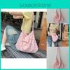 Heart Print Double Layered Canvas Tote Bag For Trendy Girls Stylish Soft Shoulder Bag