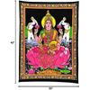 Maa Lakshmi Goddess of Wealth & Prosperity - Cotton Tapestry, Traditional Cotton Print-Tapestry 40" x 30" Inches Wall Hanging Decor (Mata Lakshmi)