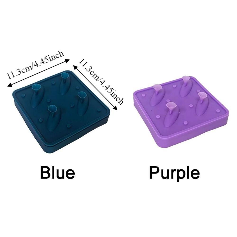 2PCS Silicone Shark Shaped Ice Mold 4-Cavity Shark Ice Cube Maker Cute Shark Whiskey Ice Mold  Party