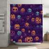 Halloween Pumpkins Bath Mat Bathroom Shower Curtain Decorative Waterproof Fabric 3D Printed Waterproof Home Decor Multicolored M