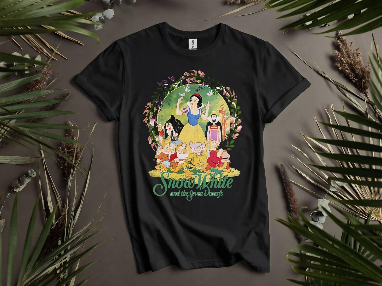 Retro 90s Disney Snow White Group T-shirt T shirt Men Women Unisex Tshirt K630 L