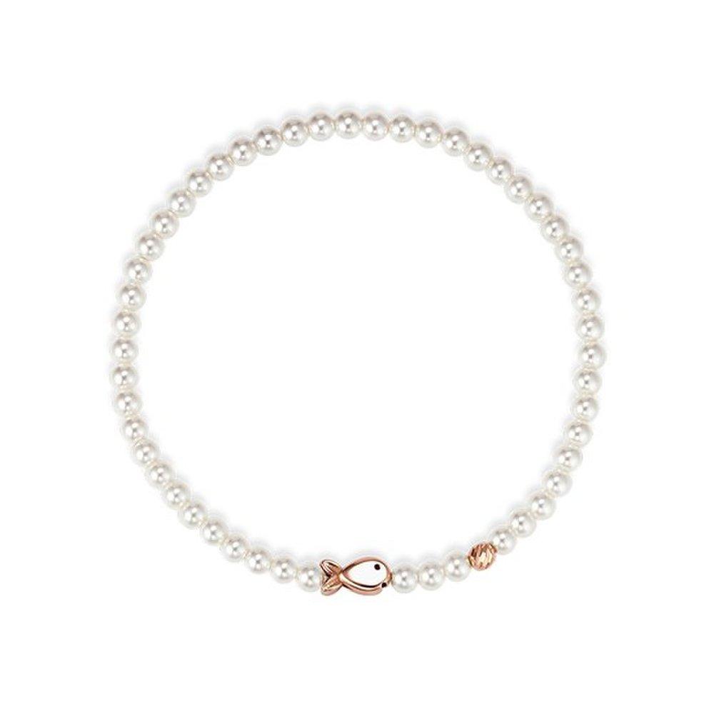 

14K Lucky Fish Bead Bracelet 14k pink gold / 17cm