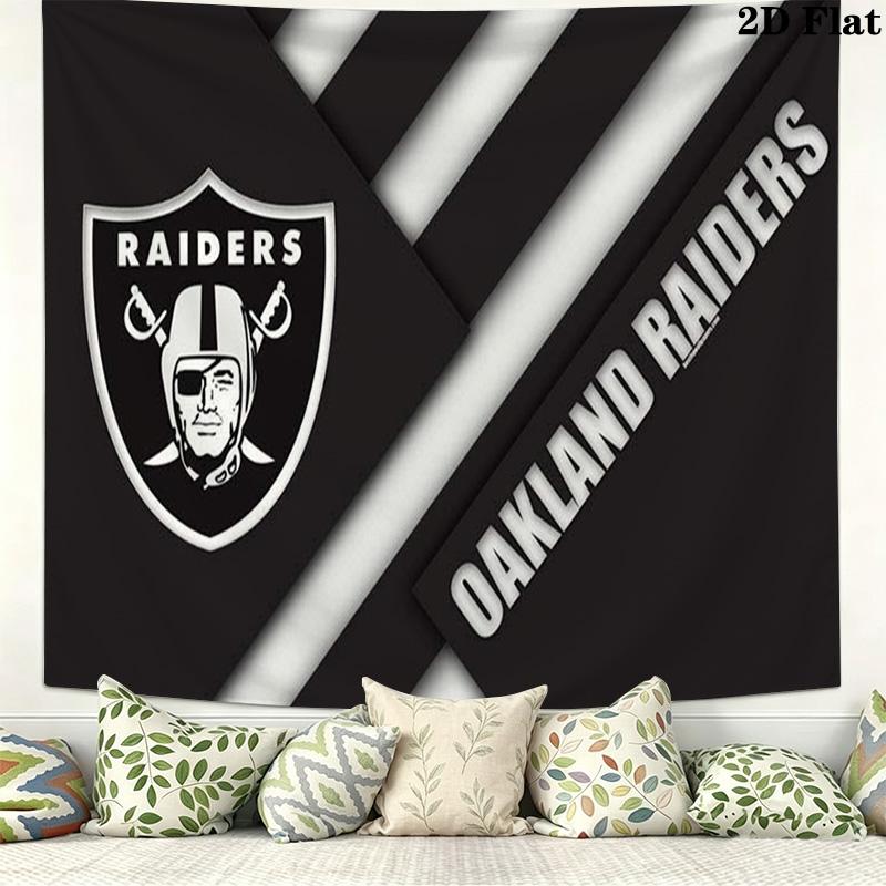 Las Vegas Raiders Wall Tapestry Aesthetic Wall Hanging Printed Fabric Blanket Decorative Tapestries for Bedroom Living Room Home Decor