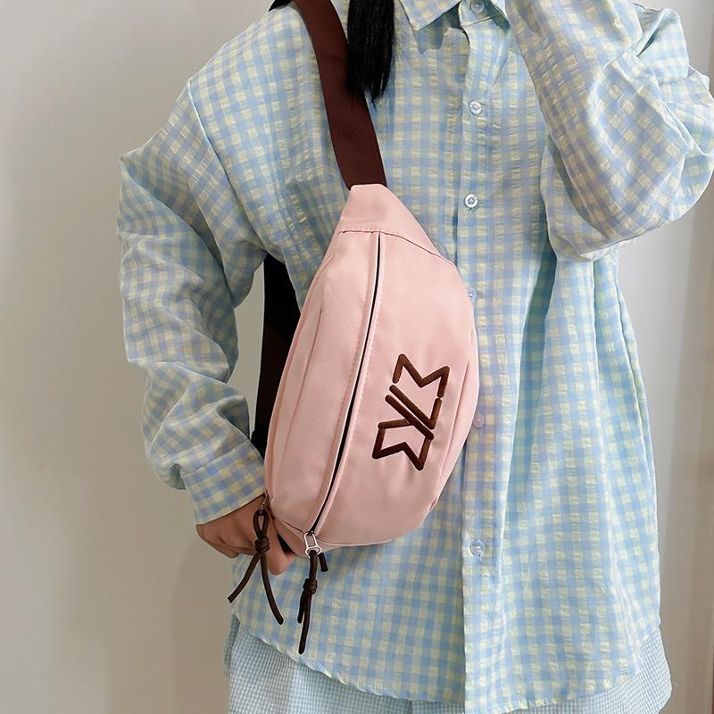 New Breast Bag Women's Messenger Bag Versatile Couple Mobile Phone Fanny Pack Large Capacity Trendy Satchel Men's Single Shoulder Bag