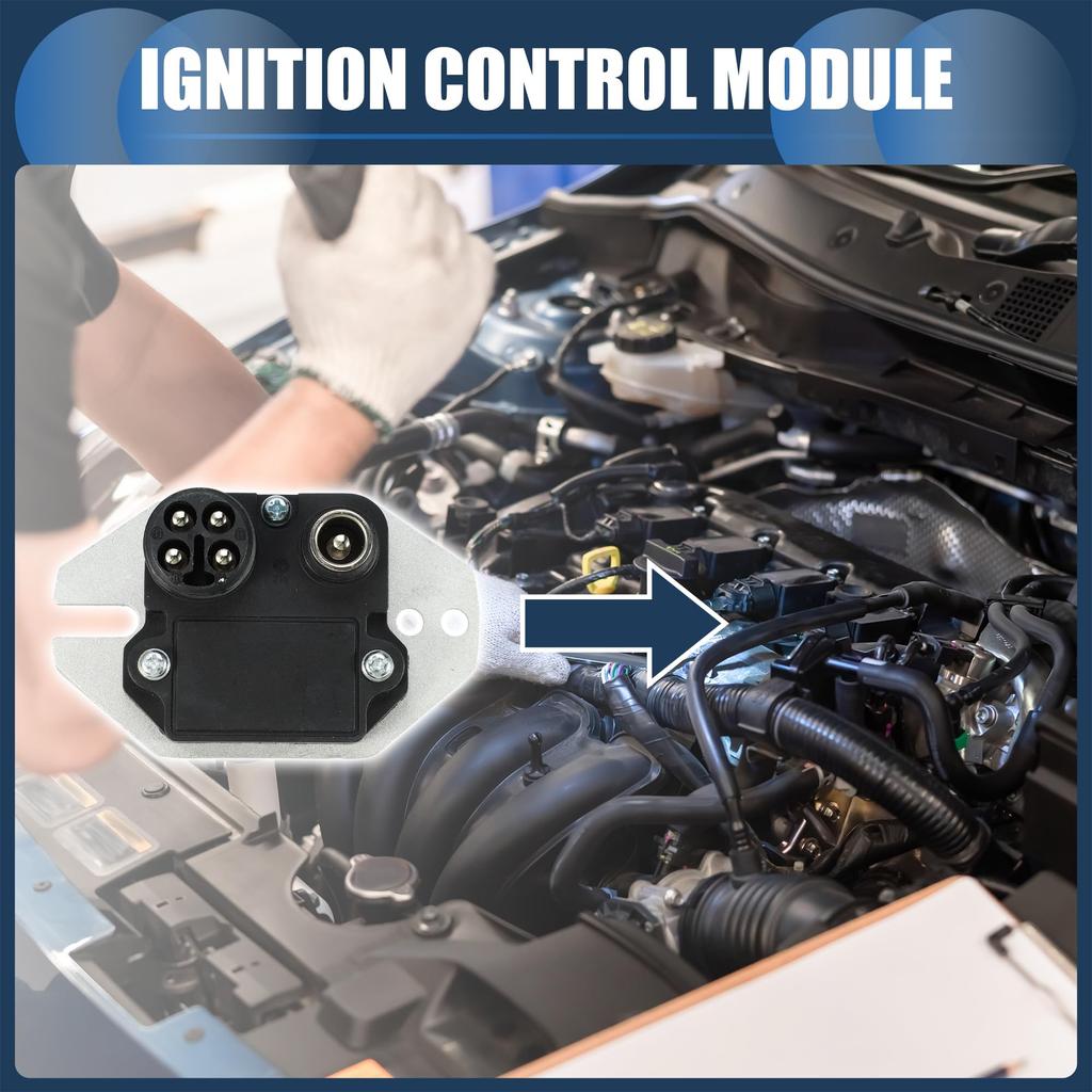 INFINAUTO Modul řízení zapalování pro Mercedes Benz 190E 1987-1988 Interní modul zapalování Řídicí jednotka č.0025459032 ABS Černý 1ks