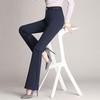 Women Trouser Flared Style High Waist Solid Colors Elastic Formal Long Stretch Office Lady Trouser for Office