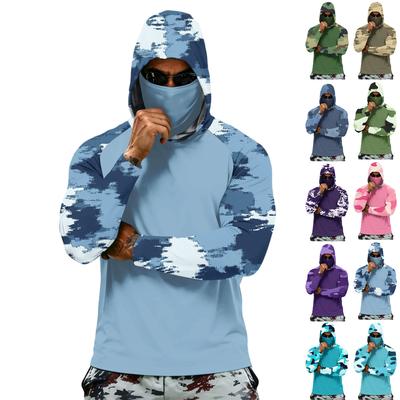 Camiseta de Manga Larga de Secado Rápido para Hombre de Verano Ropa Solar Pesca Fitness Deportes Hded Manga Larga Tp