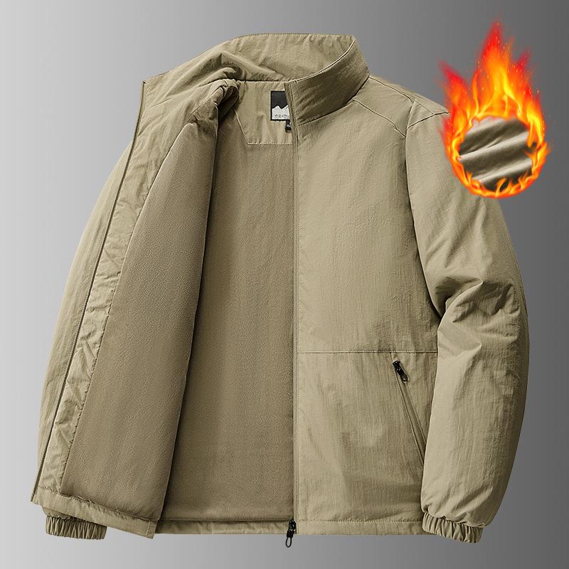 2026 Cross Douyin Plus Velvet Men's Jacket: Outdoor Sports Casual Korean Style for Middle-Aged - New Explosive Style