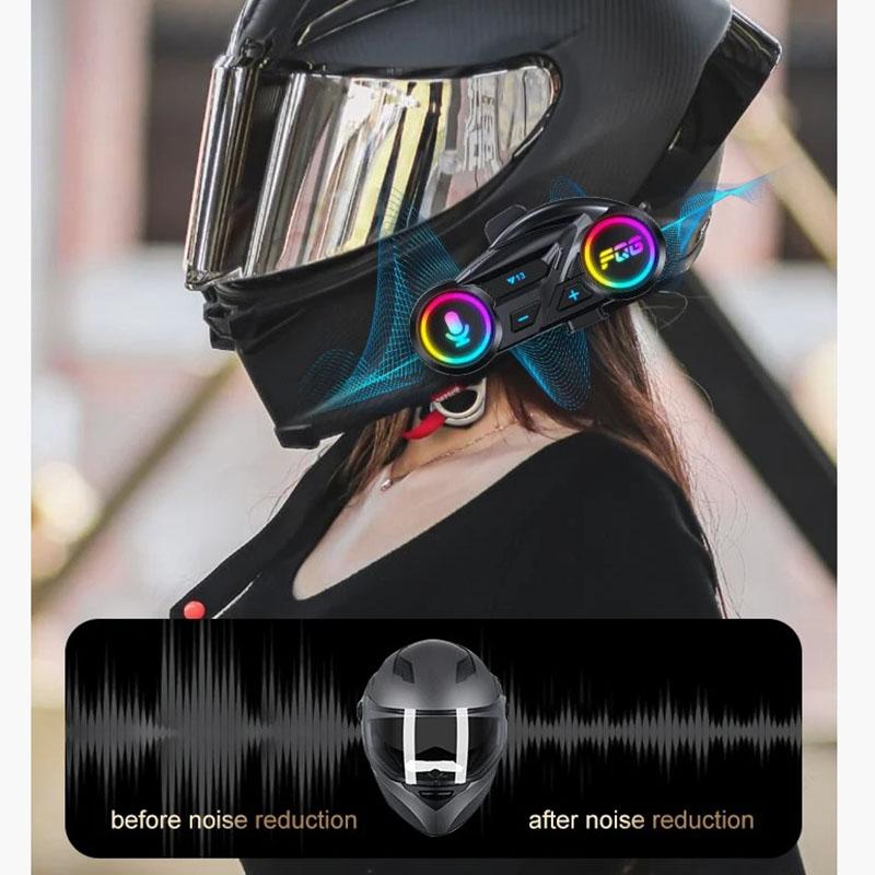 Y13 Motorcycle Helmet Headset Wireless Hands-free Call Phone Kit Waterproof MP3 Music Player Speaker Voice Control Moto Earphone