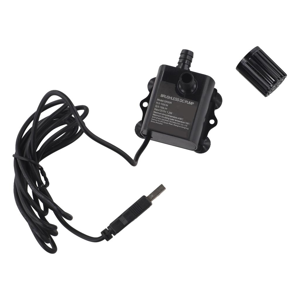 Brushless USB Water Pump with Filter Submersible Design for Fish Tanks and Water Circulation Low Noise for Comfortable Use