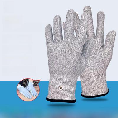 Silver Fiber Therapy Conductive Massager Gloves for Electrotherapy
