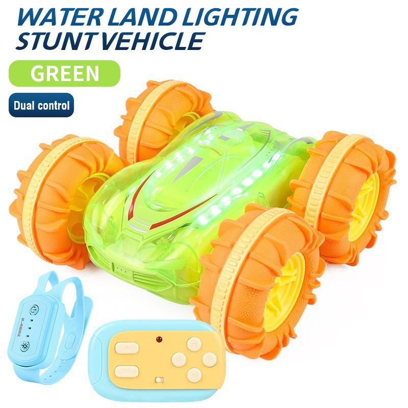 Rc Stunt Car 2.4G Remote-Controlled Cars Waterproof Gesture Radio-Controlled Cool Lights Multi-Mode Amphibious Vehicle Toys Kids