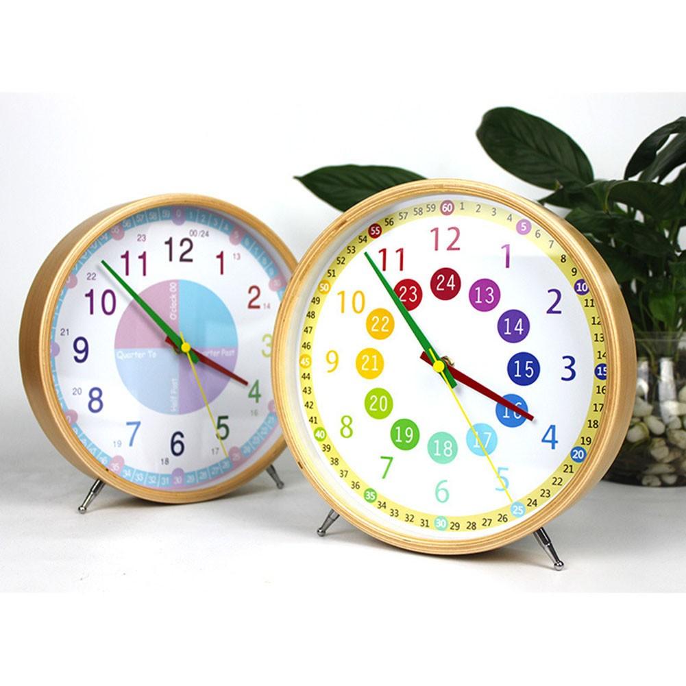 Kids Wall Clock Round Learning Clock Silent Non-Ticking Educational Home Decor