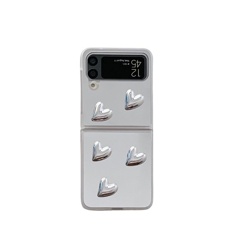 The Three-dimensional Small Love Mirror Is In the Samsung Galaxy ZFlip1/1st Generation Folding Screen Mobile Phone Case, Which Is Small and Fresh.