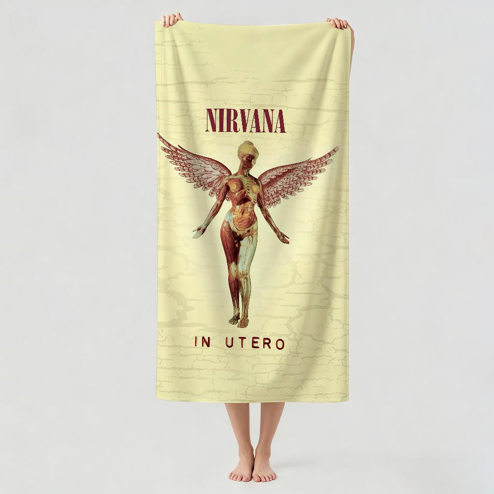 Rock Band N-Nirvana Towel Drying Bath Towel Applicable To Light Swimming Camping Yoga Beach Out