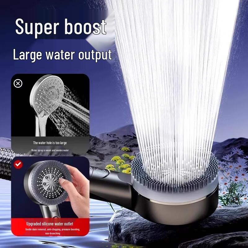 OLOEY Pressurized Handheld Shower Set with Brush
