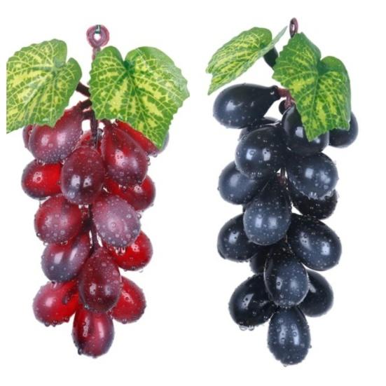 Artificial Grape Bunch Useful Not Wither Rubber Simulation Grape Bundle Faux Plant Simulation Grape Decor Simulation Grape Garden Decor