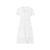 Elegant V-Neck Pleated Chiffon Dress