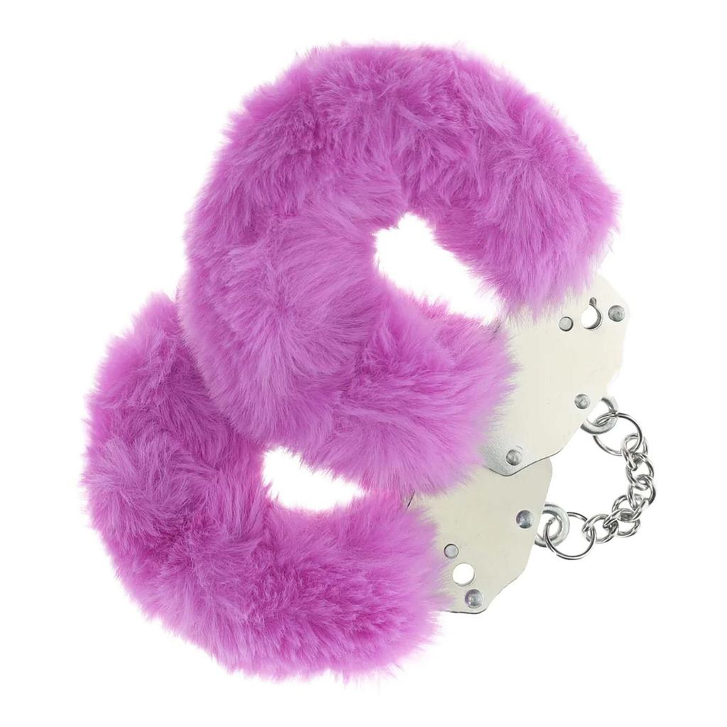 Erotic Furry Handcuffs With Fur For Restraining Hands Bdsm Purple
