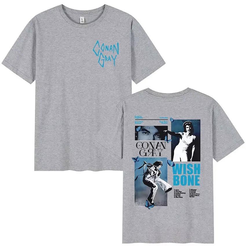 Conan Gray Wishbone 2026 Tour Album Graphic TShirt Unisexs HipHop Pop Vintage Style Short Sleeve Cotton TShirt Unisex Streetwear