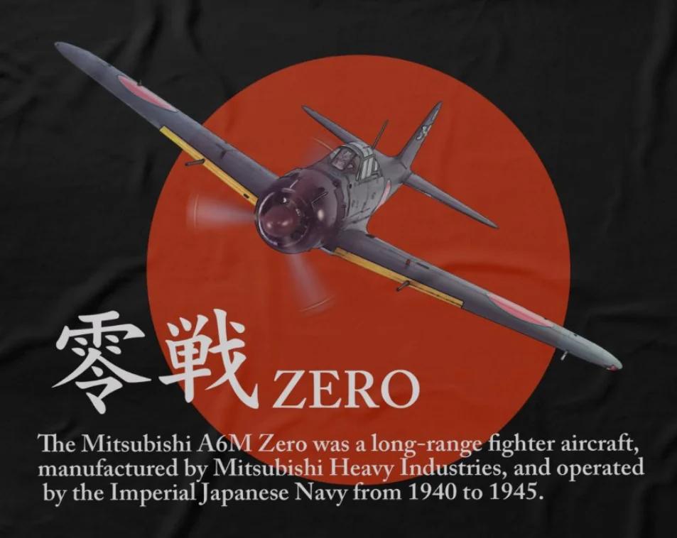 

A6M Zero Fighter Авіаційне мистецтво Другої світової війни Футболка 100% Бавовна Круглий виріз Літня Коротка рукава Повсякденна Чоловіча Футболка Розмір S-3XL 2XL