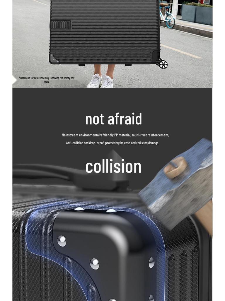 32-Inch Large Capacity Trolley Suitcase with Universal Wheels - Durable Leather Design for Men and Women