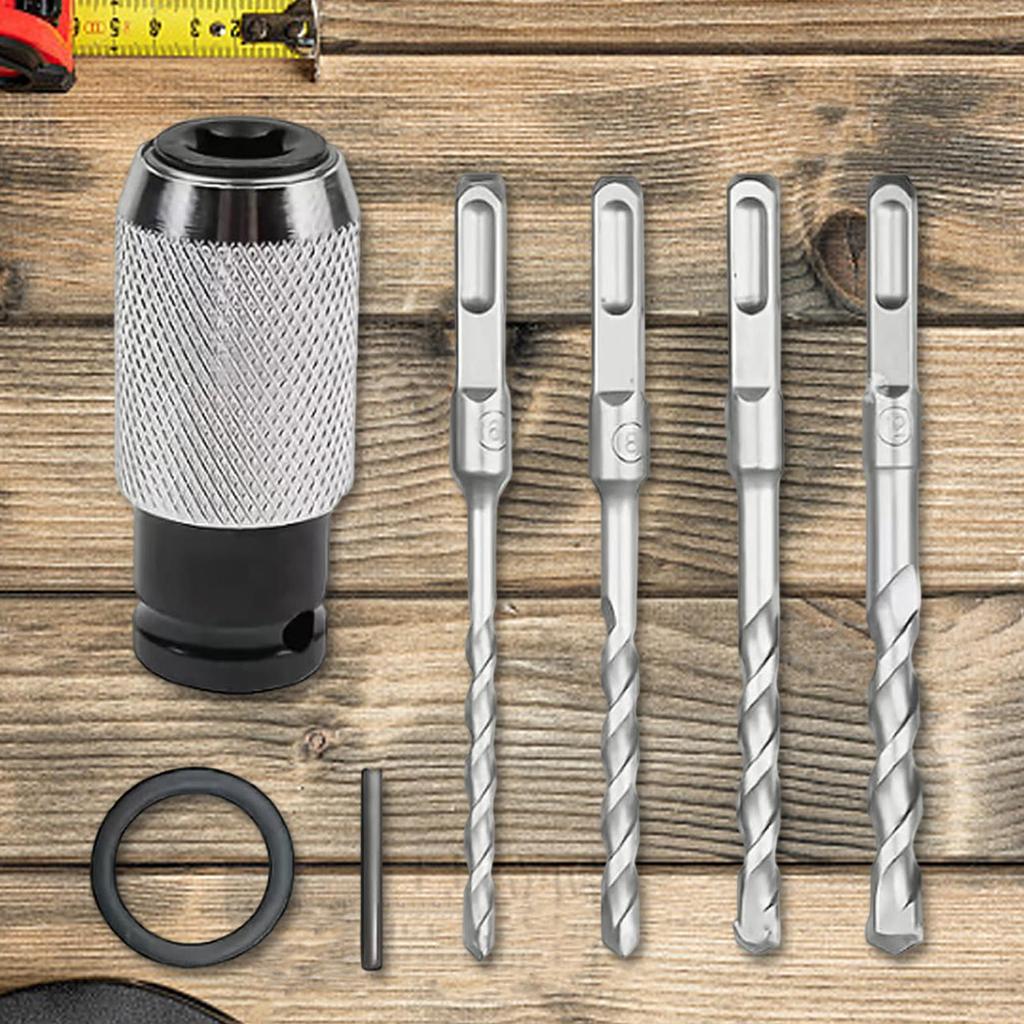 Drill Bit Adapter Heavy Duty Quick Release Portable Electric Wrench Drill Bit Conversion Adapter for Electricians Plumbers Home